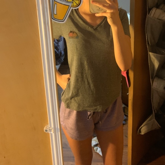 vans off the wall grey v neck t shirt - Picture 1 of 4